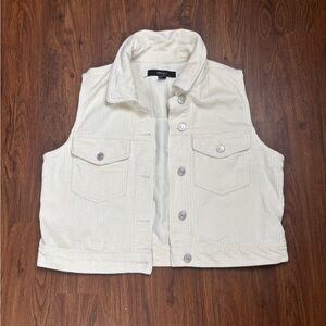 100% Cotton Cream Corduroy Vest